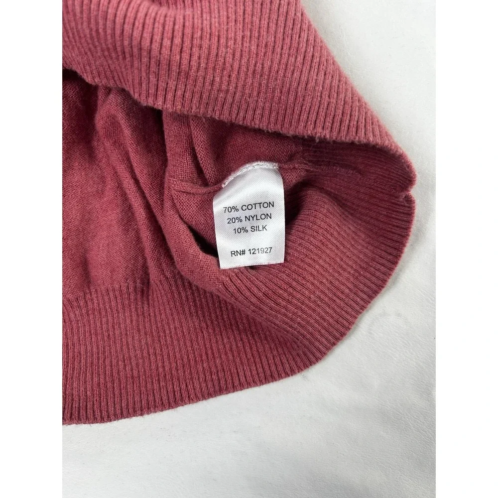 Johnnie-O Men's 1/4 Zip Pullover Silk Blend Sweater Men's Salmon XL